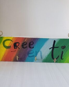 Colgadores llaves chicos madera pintados