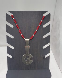 Colgante bastón de mando estrella calada alpaca