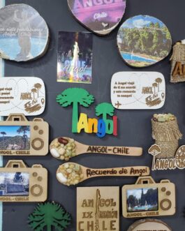 Imanes madera cucharas corte y grabado laser pintados distintos diseños