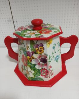 Azucarero , cafetero o salero , color rojo italiano