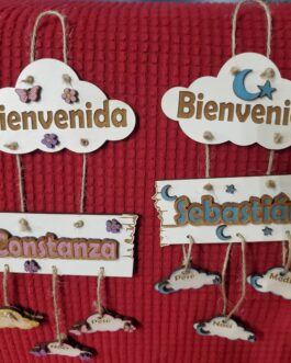 Letrero bienvenido bebe