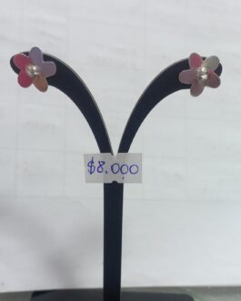 Aro de plata diseño flor