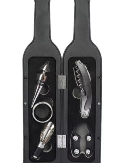 Botella set destapadores con soporte macramé