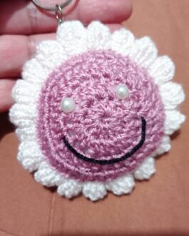 Llaveros de flor a crochet
