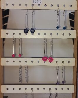 Aros colgantes alpaca y acero quirúrgico