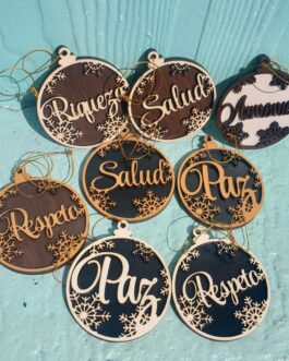 Esferas navideñas deseos y nombres personalizables
