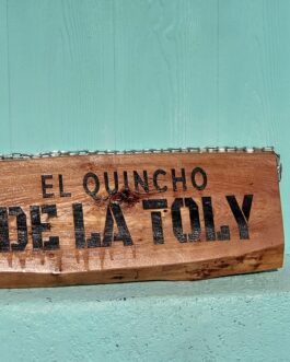 Letrero madera número casa