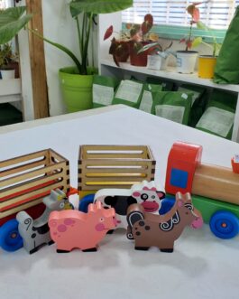 Juego tren con animales