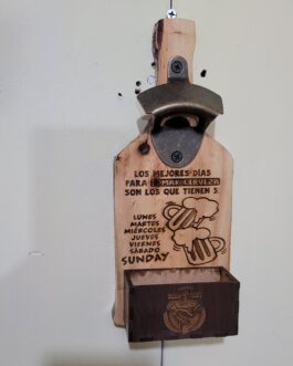 Destapadores cerveza pared con depósito